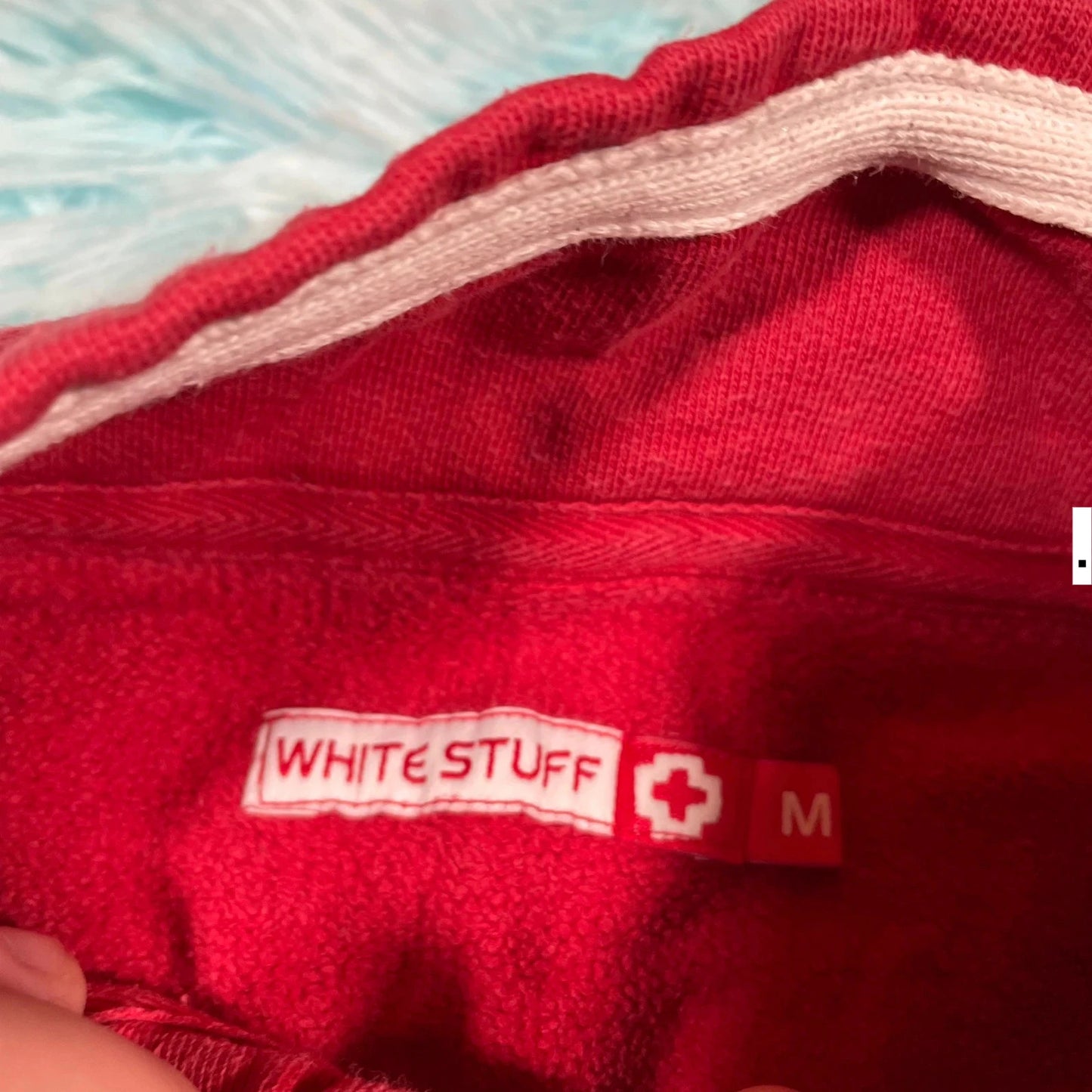 Vintage Red White Stuff 1/4 Zip Sweatshirt - Medium