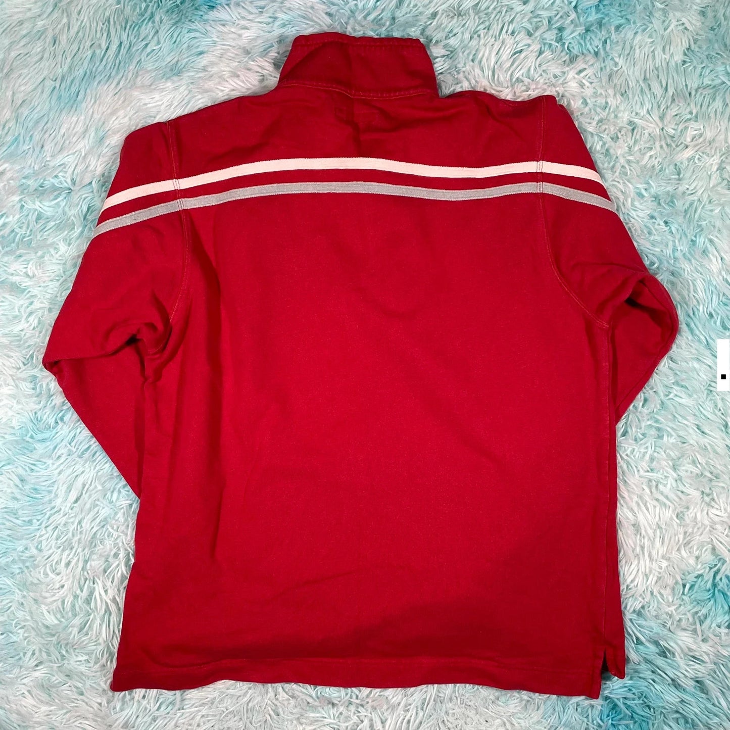 Vintage Red White Stuff 1/4 Zip Sweatshirt - Medium