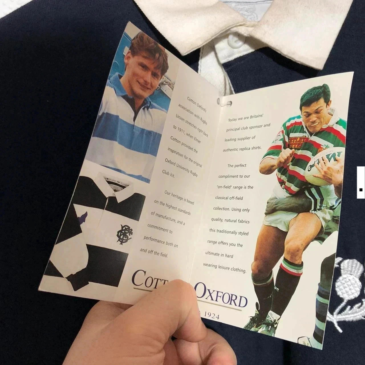 Deadstock Vintage 90s Scotland Rugby Shirt Cotton Oxford - Small