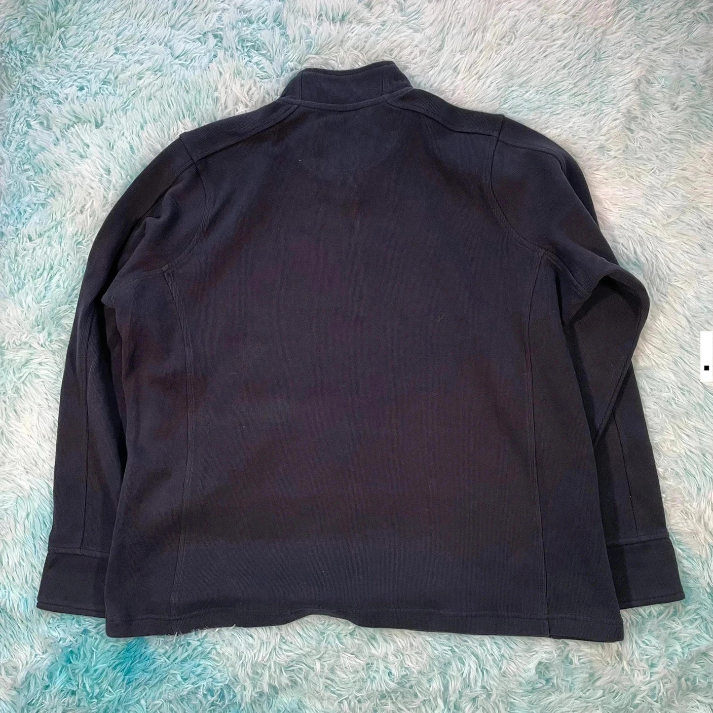 Navy Orvis 1/4 Zip Sweatshirt Plain - XL