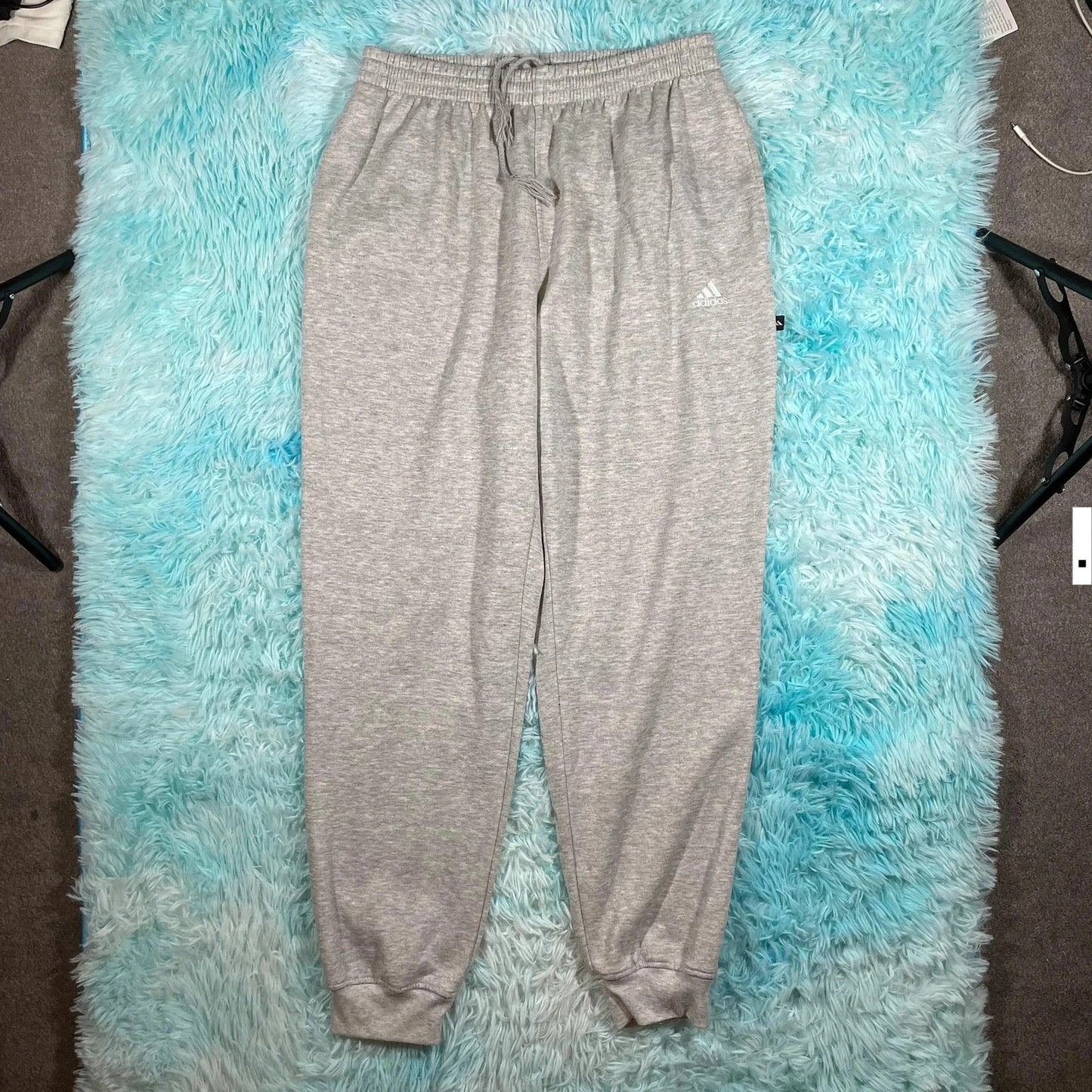 Vintage 90s Grey Adidas Joggers - Medium