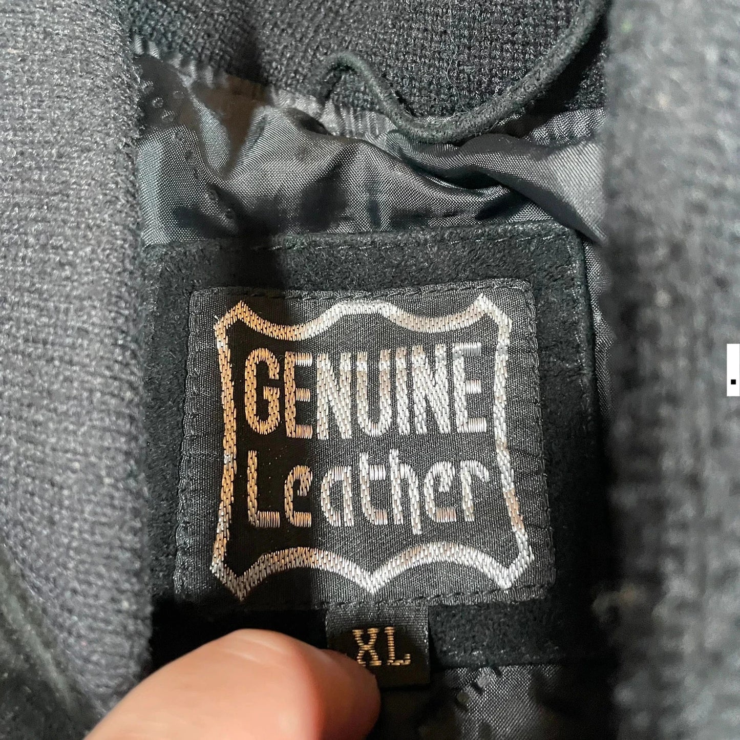 Vintage Suede Leather Bomber Jacket - XL