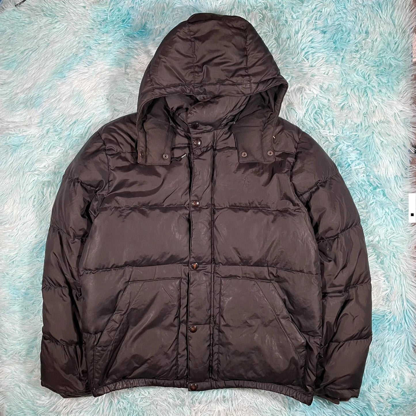 Vintage Black Polo Ralph Lauren Puffer Jacket - Medium