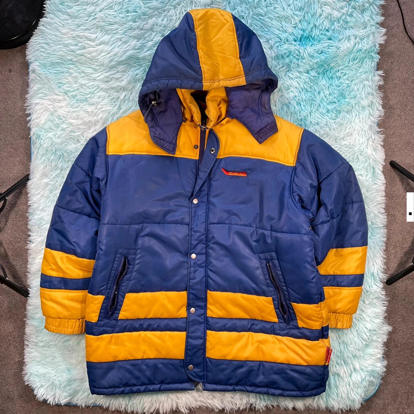 Vintage 90s Subbuteo Managers Puffer Coat - Large