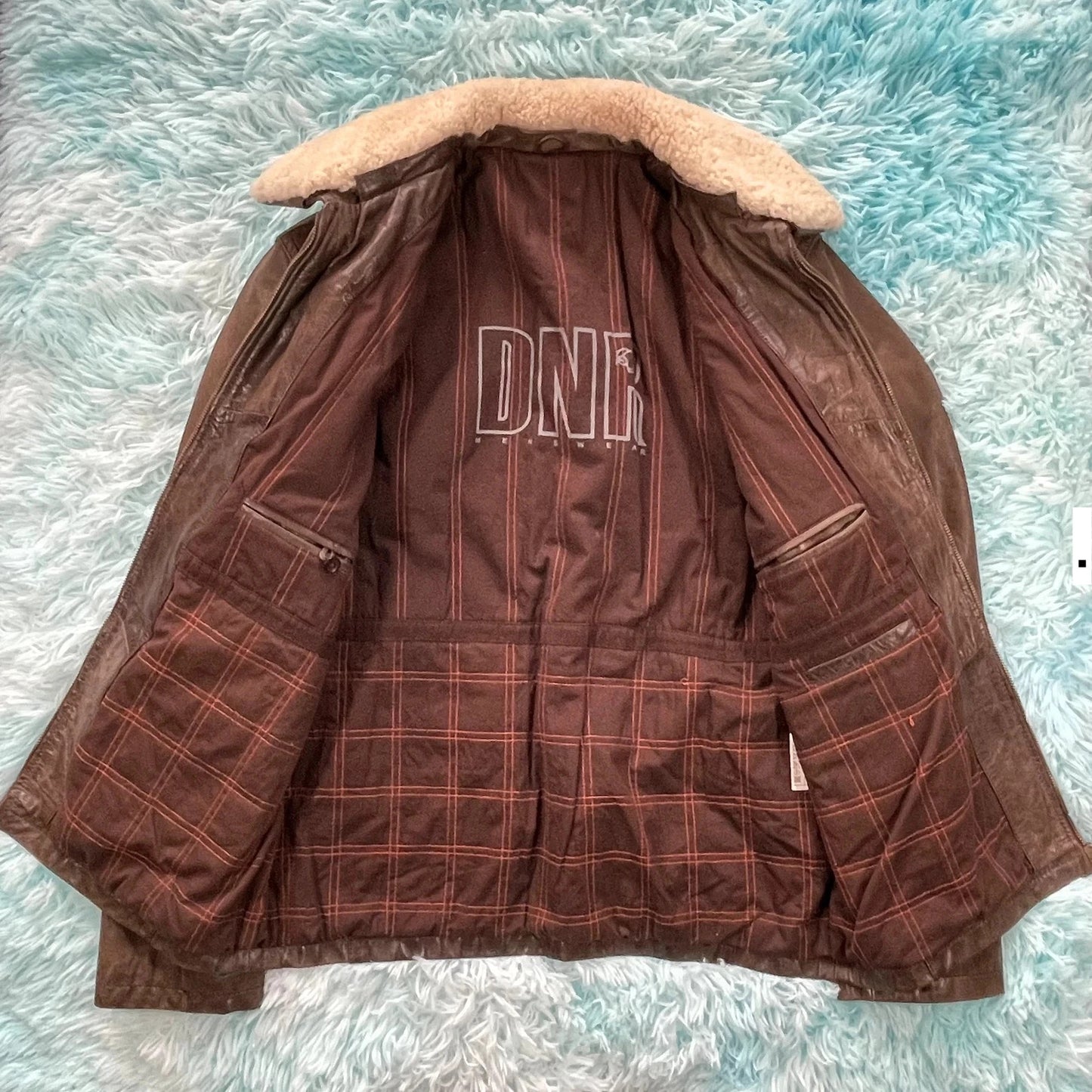 Vintage 90s Brown DNR Leather Jacket - XL