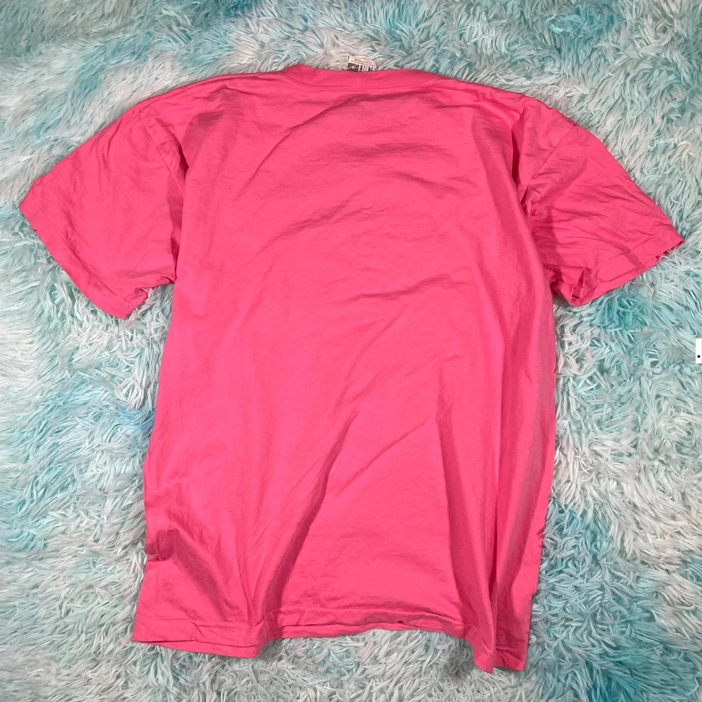Vintage 80s Pink Floral Graphic T Shirt - Medium