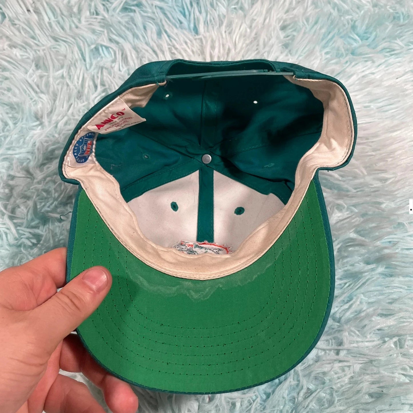 Vintage Turquoise Miami Dolphins Cap