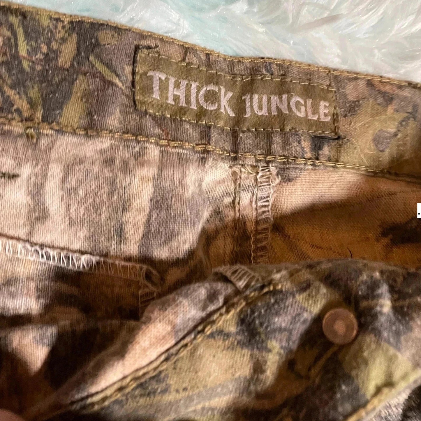 Khaki Mossy Oak Camo Cargo Trousers - 34W