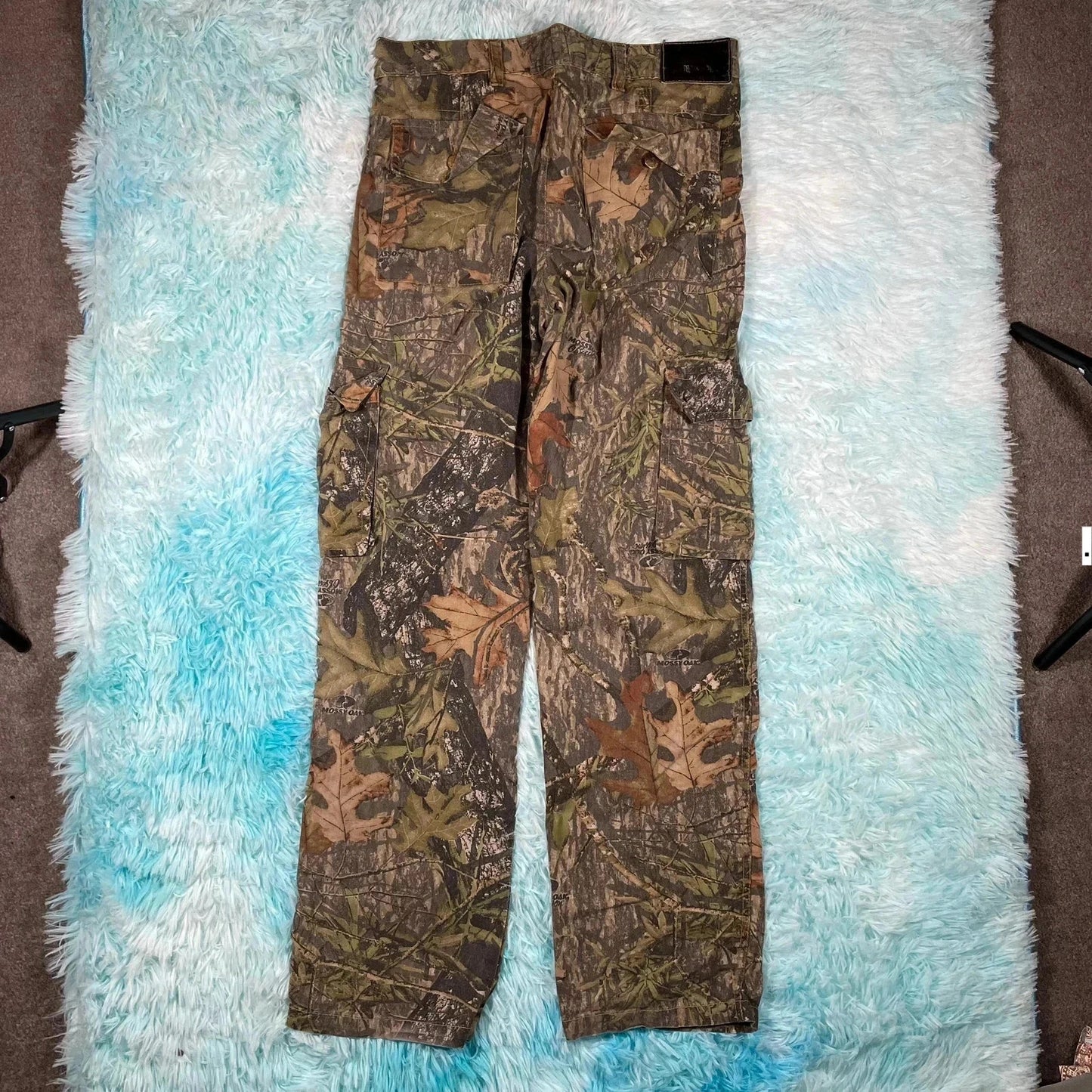 Khaki Mossy Oak Camo Cargo Trousers - 34W