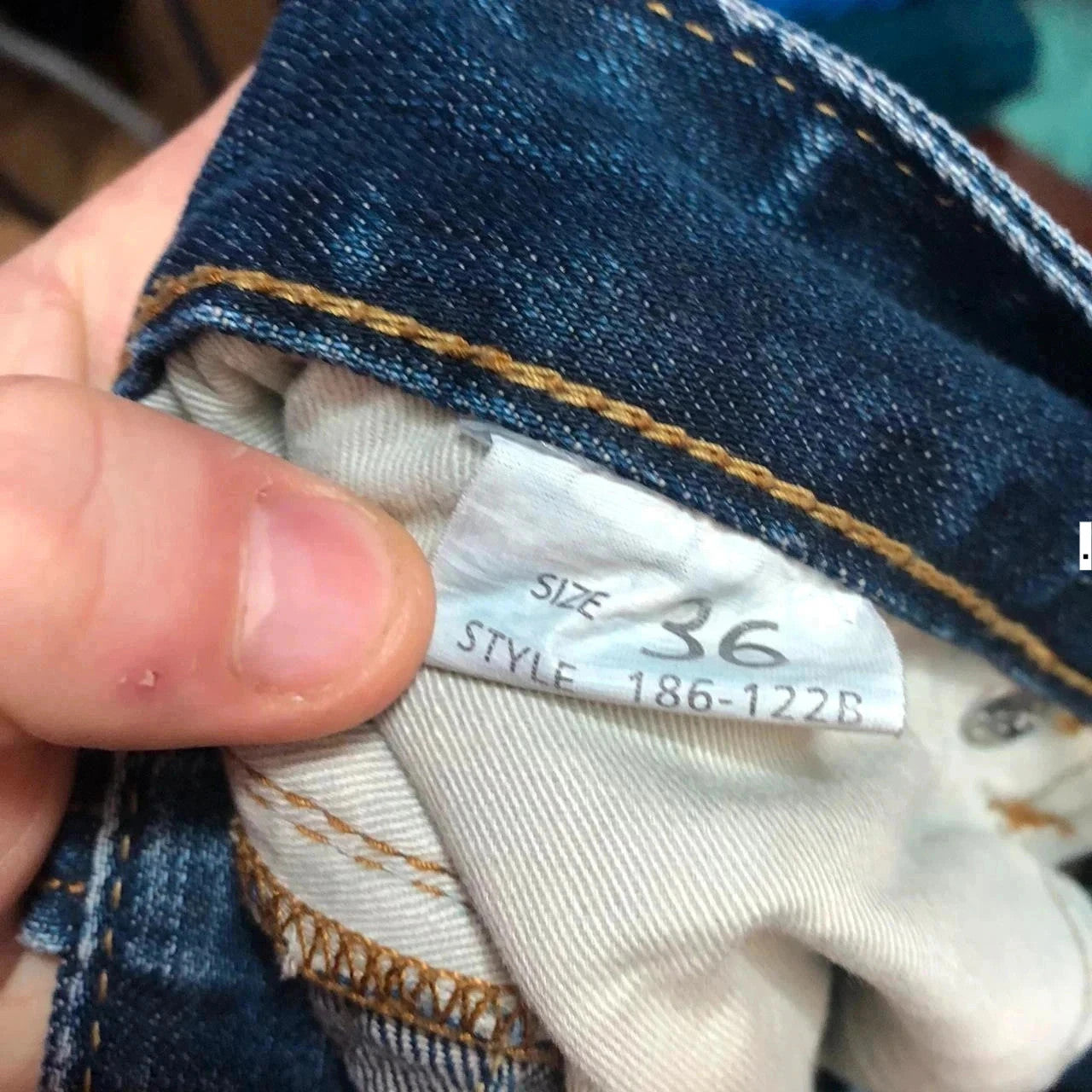Vintage 00s Blue Rivet de Cru Baggy Jeans Straight Leg - 36W 32L