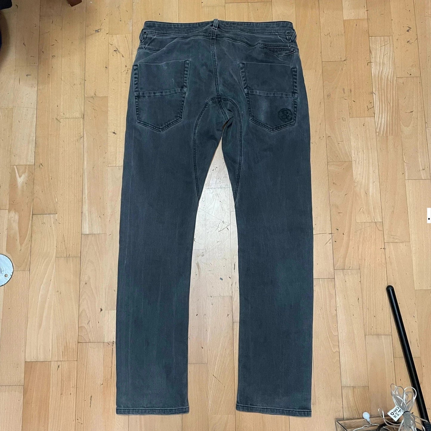 Navy Diesel Wide Leg Jeans - 34W