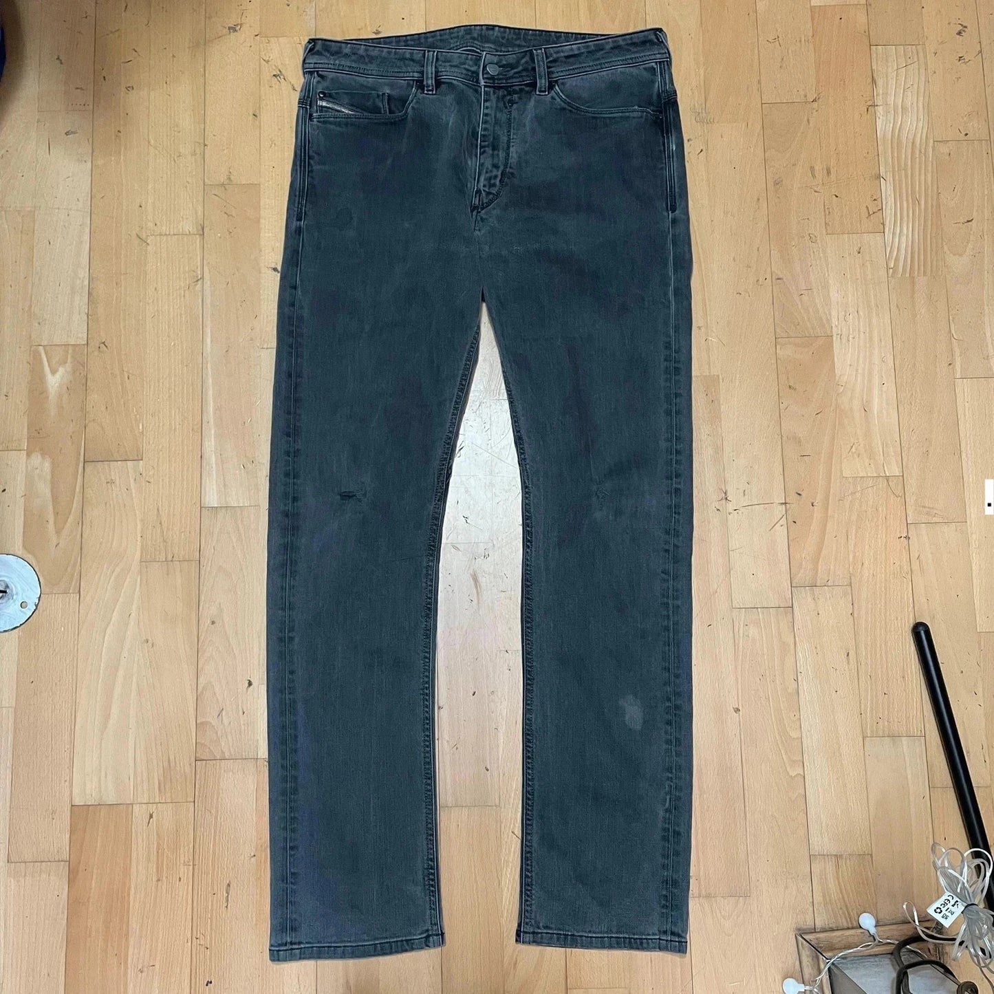 Navy Diesel Wide Leg Jeans - 34W