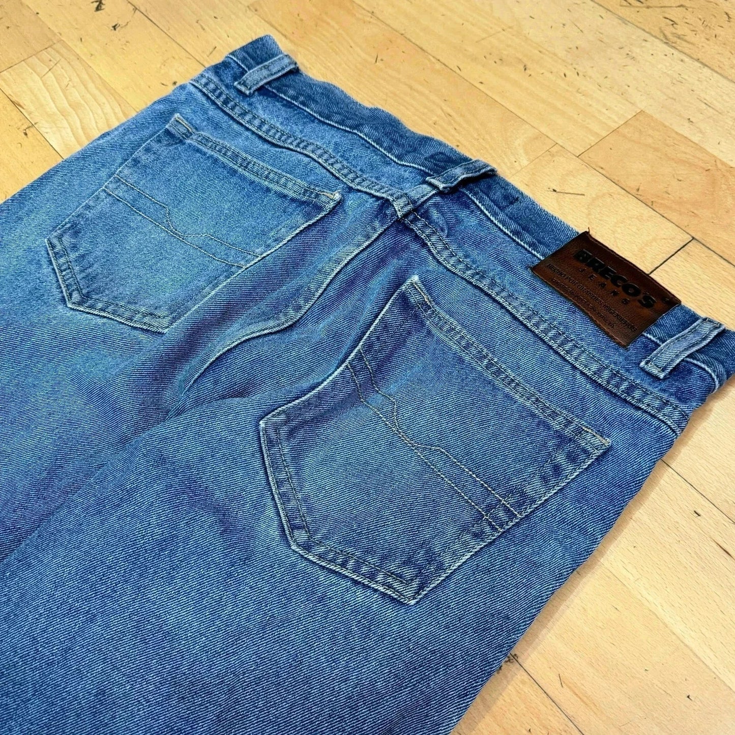 Vintage Brecos Jeans Wide Straight Leg - 34W 30L