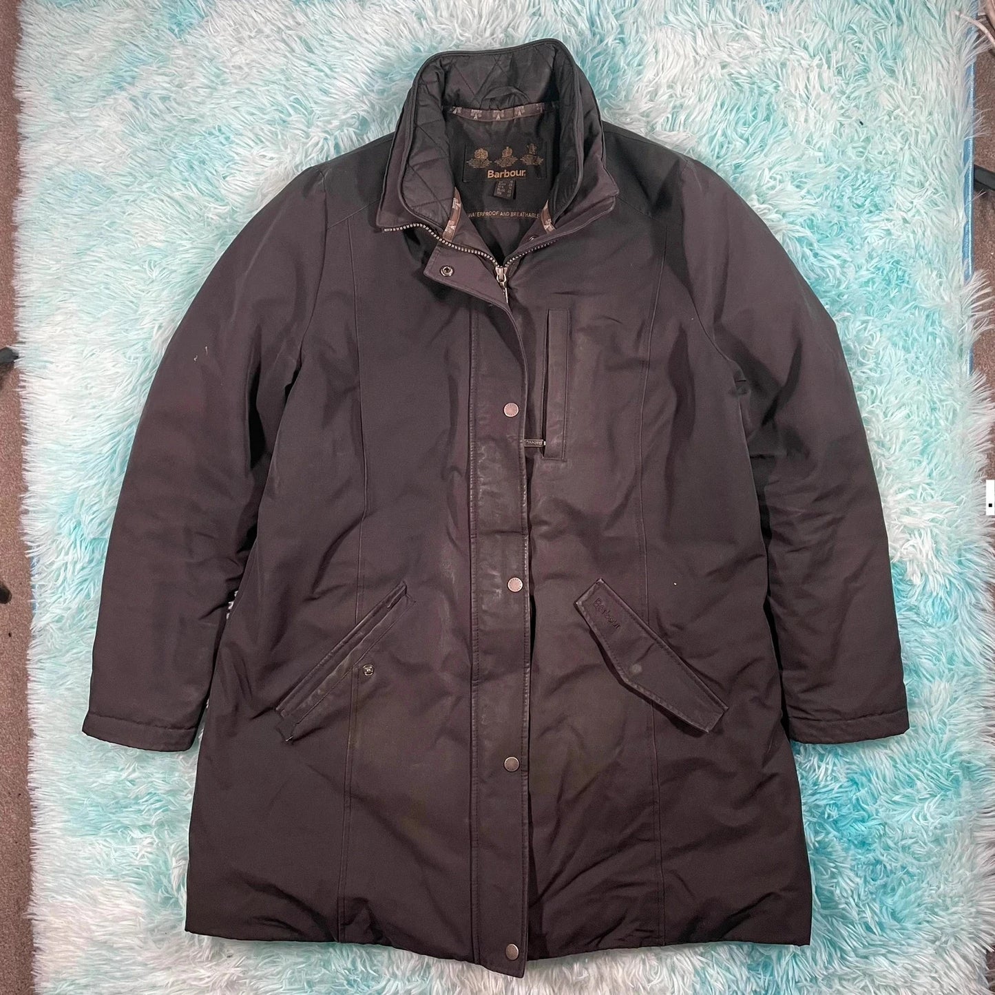 Black Barbour Raincoat - UK18