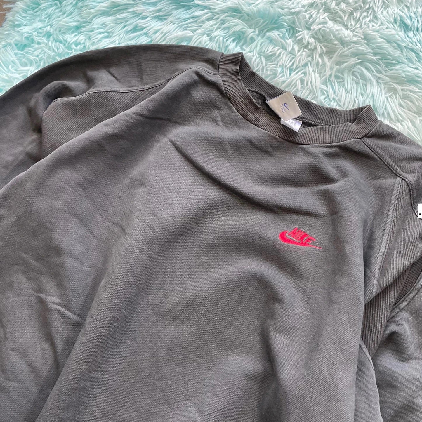 Vintage 90s Black Nike Oversized Baggy Sweatshirt - XL