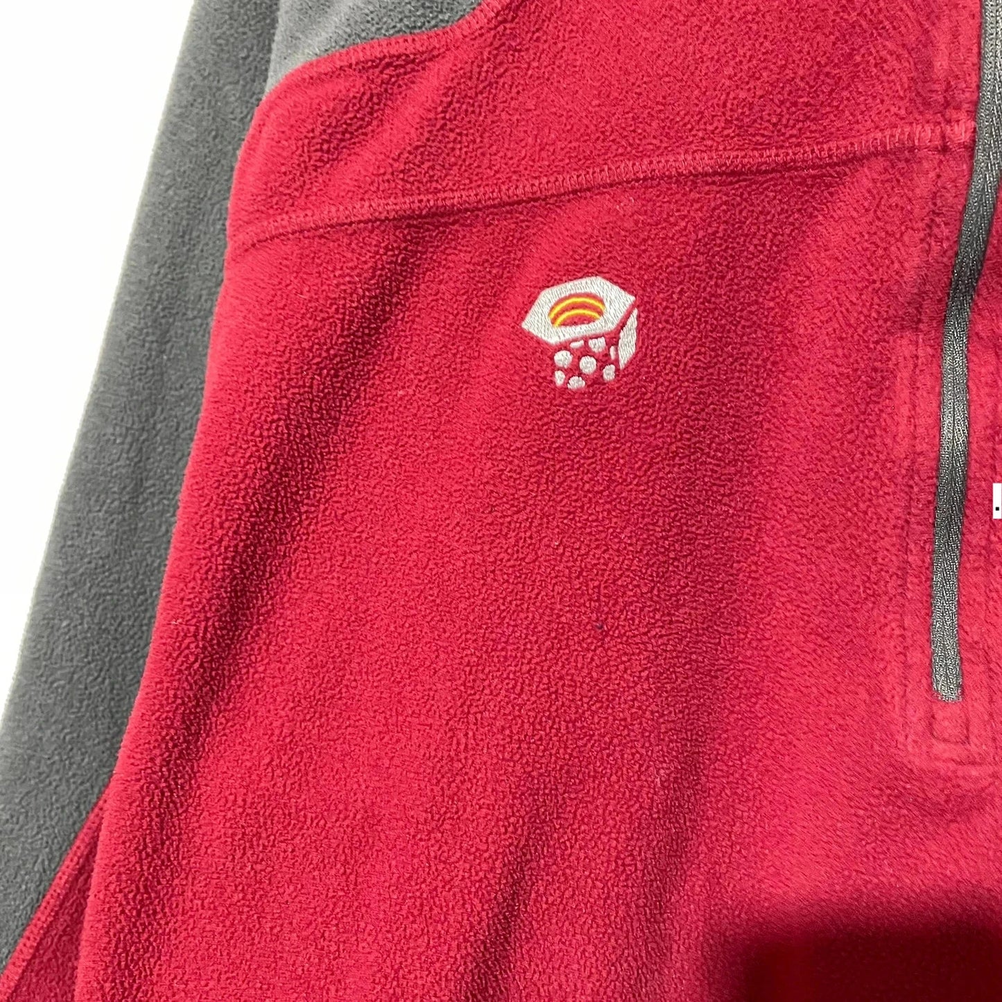 Red & Grey Mountain Hardwear 1/4 Zip Fleece Jumper - XL