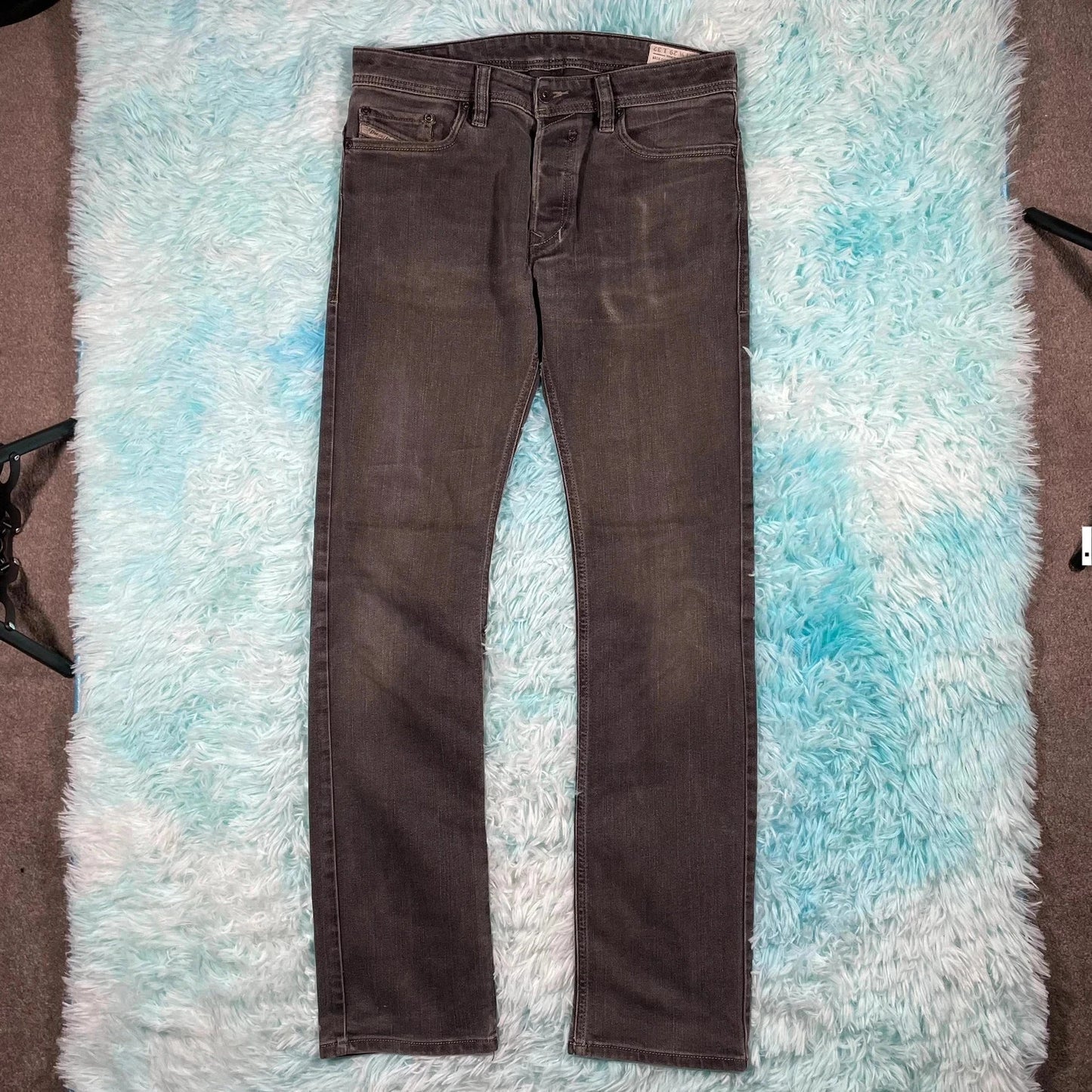Dark Grey Diesel Jeans Safado Slim Straight Leg - 29W 32L