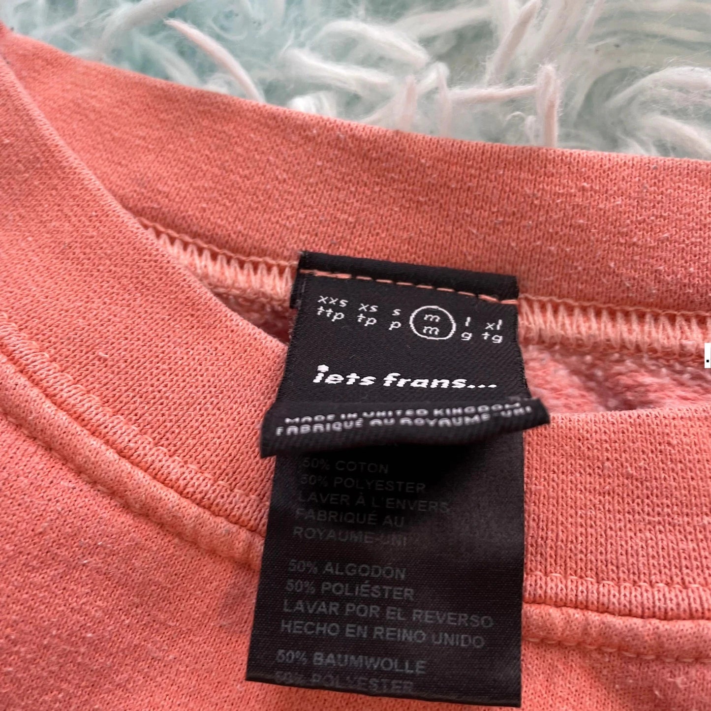 Peach Orange iets frans Sweatshirt Urban Outfitters - Medium