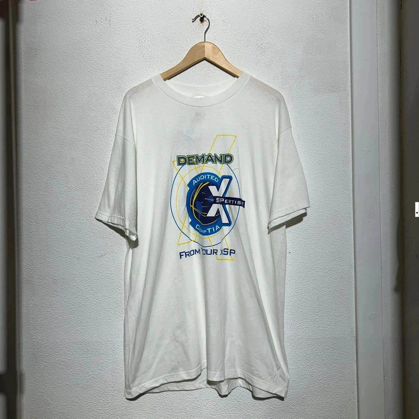 Vintage 90s White Graphic T Shirt - XL