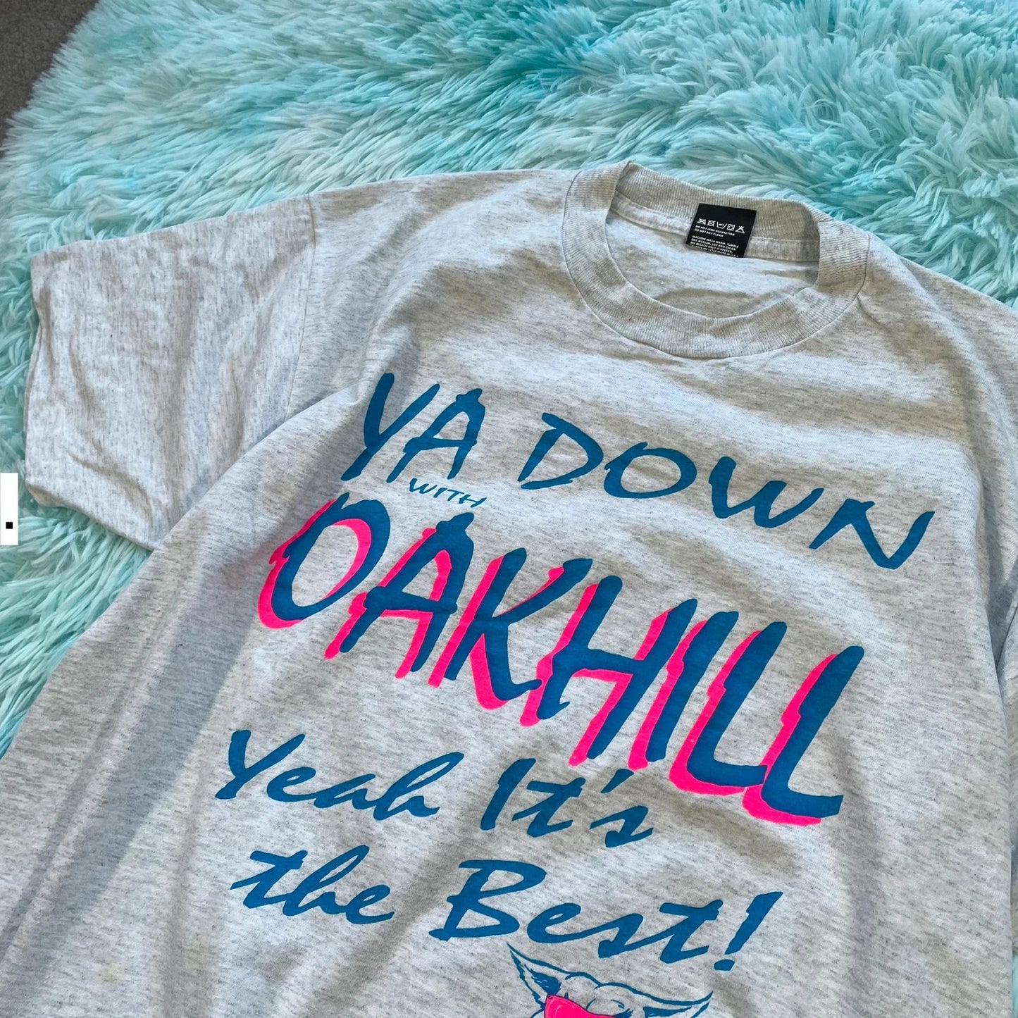 Vintage 90s Grey Oakhill Graphic T Shirt - XL