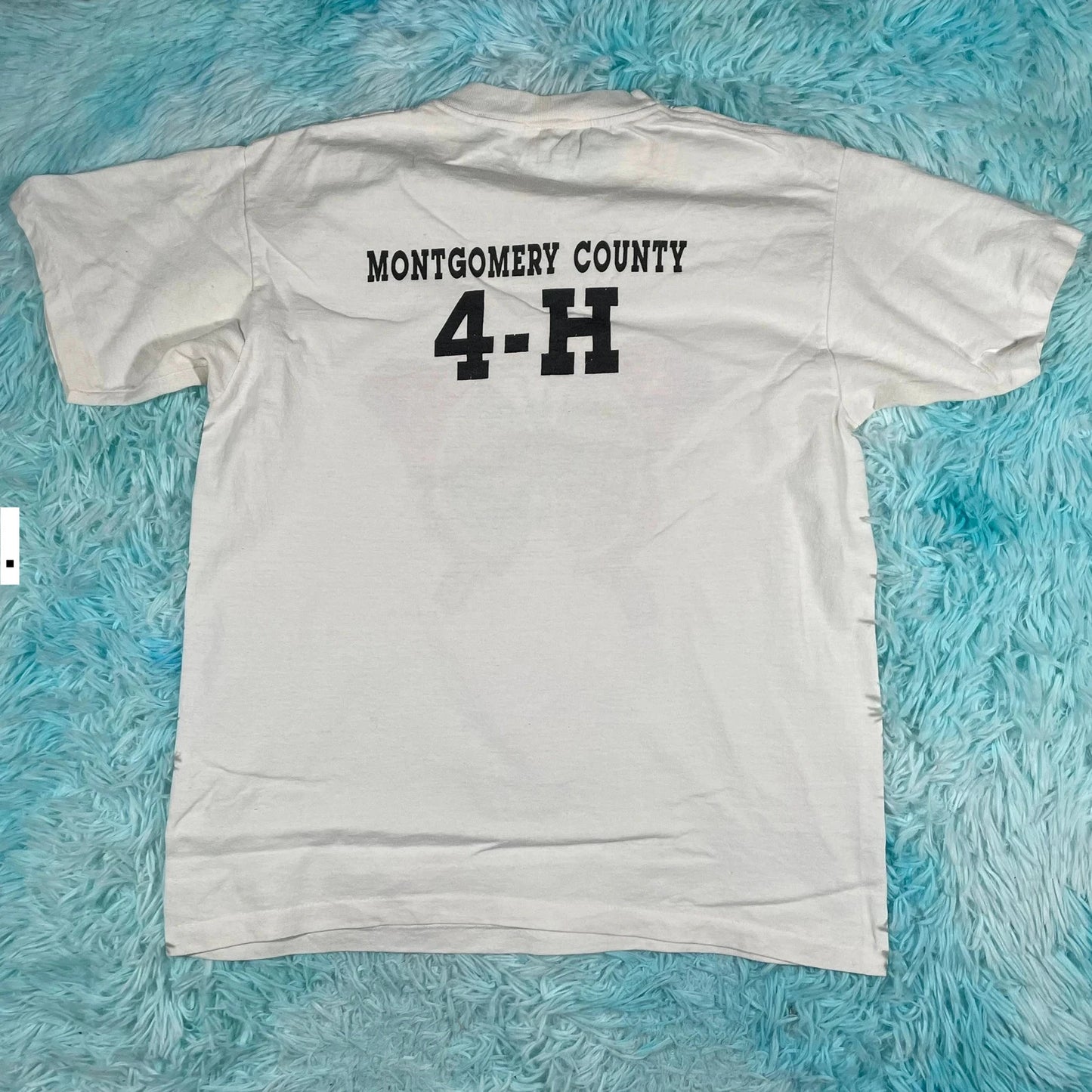 Vintage 90s White Nature Graphic T Shirt - Large