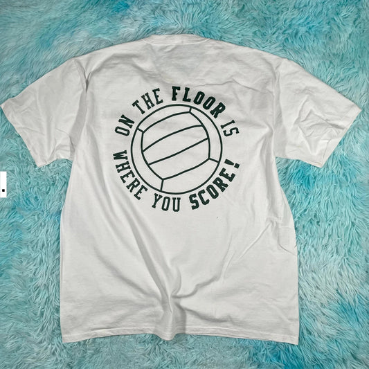 Vintage 90s White Loyola Volleyball Graphic T Shirt - XL