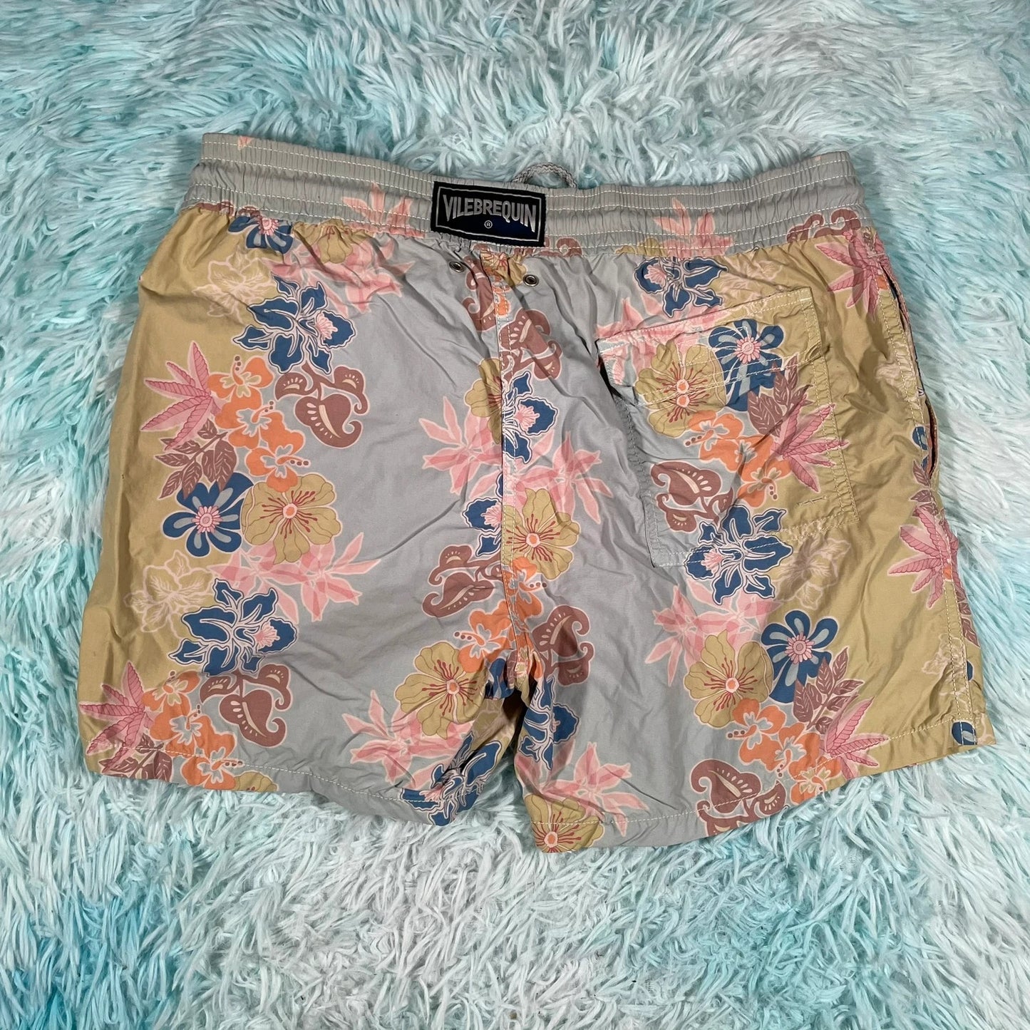 Blue Floral Vilebrequin Swim Short - Large