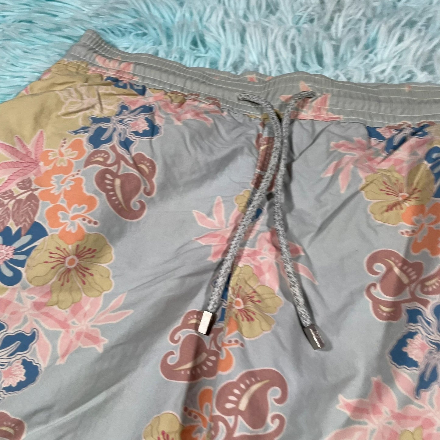 Blue Floral Vilebrequin Swim Short - Large