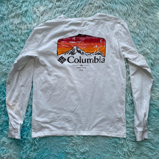 White Columbia Long Sleeve T Shirt - Large