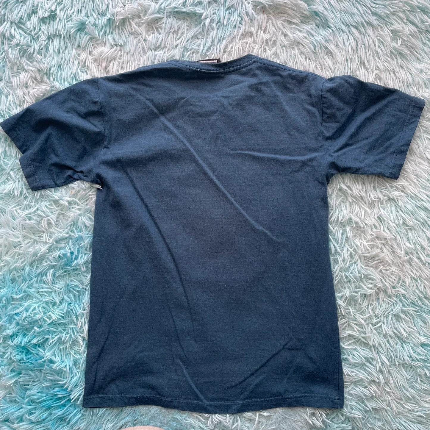 Vintage 00s Navy Vinyl Graphic T Shirt - Small