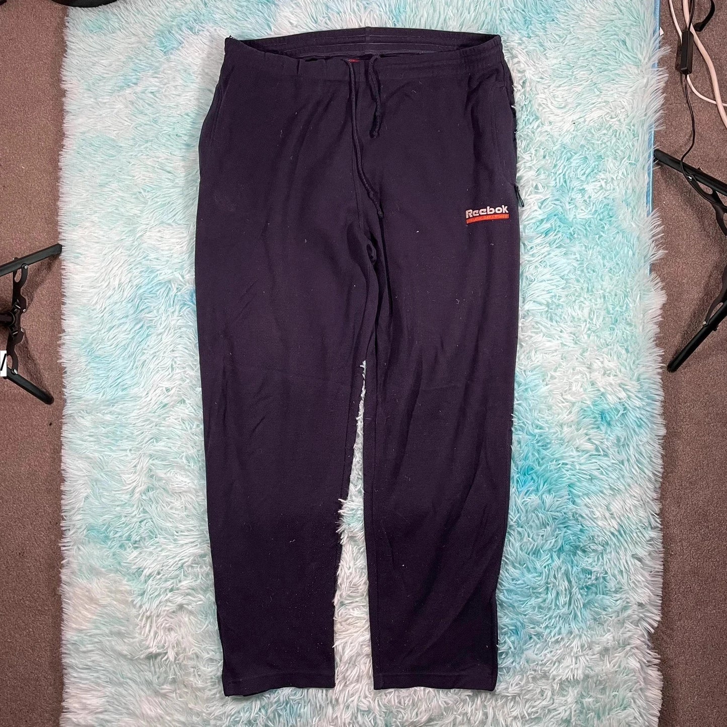 Vintage 90s Navy Reebok Baggy Joggers - XL