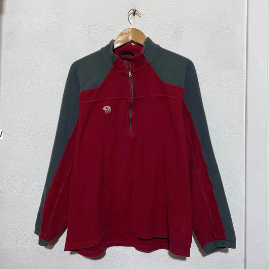 Red & Grey Mountain Hardwear 1/4 Zip Fleece Jumper - XL