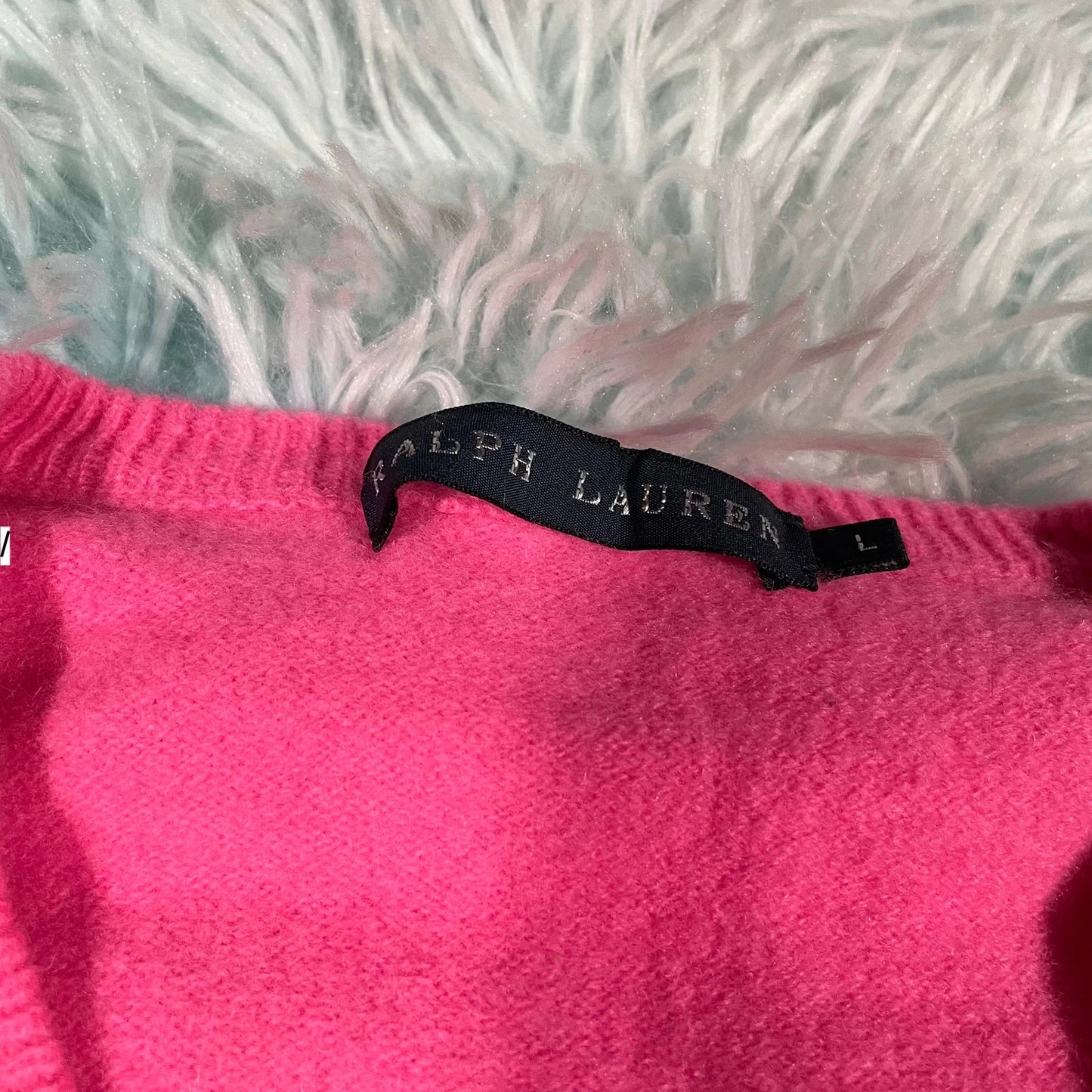 Pink Ralph Lauren Cashmere Jumper - Large
