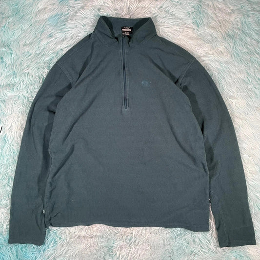 Vintage Green Lowe Alpine 1/4 Zip Fleece - Large
