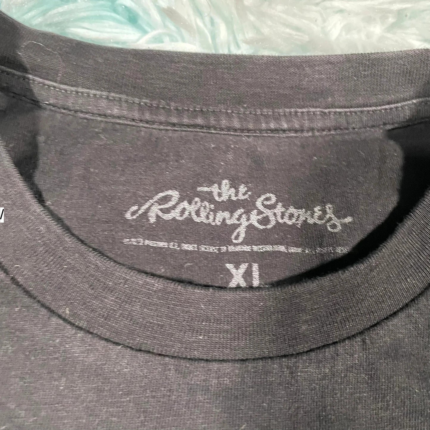 Black Rolling Stones Concert Band T Shirt - Large