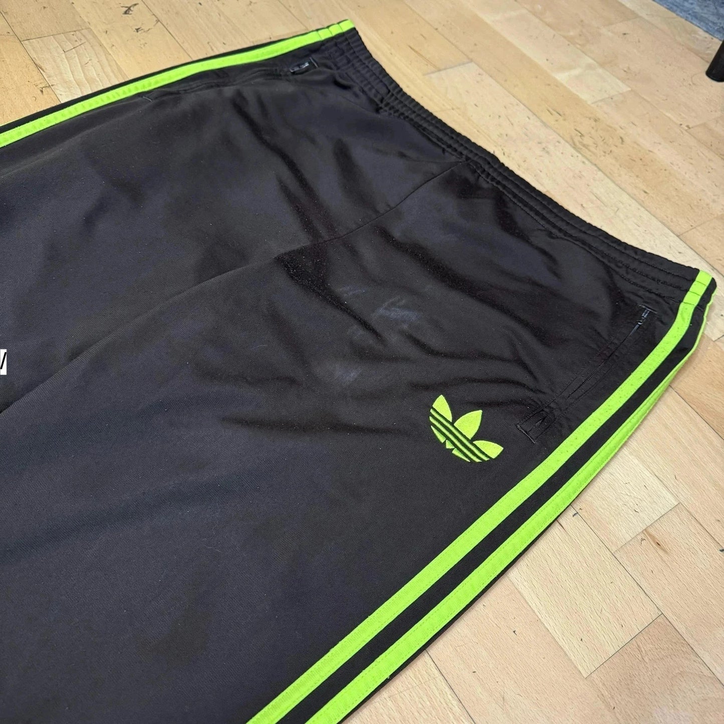 Vintage 00s Adidas Tracksuit Bottoms Brown & Green - Large