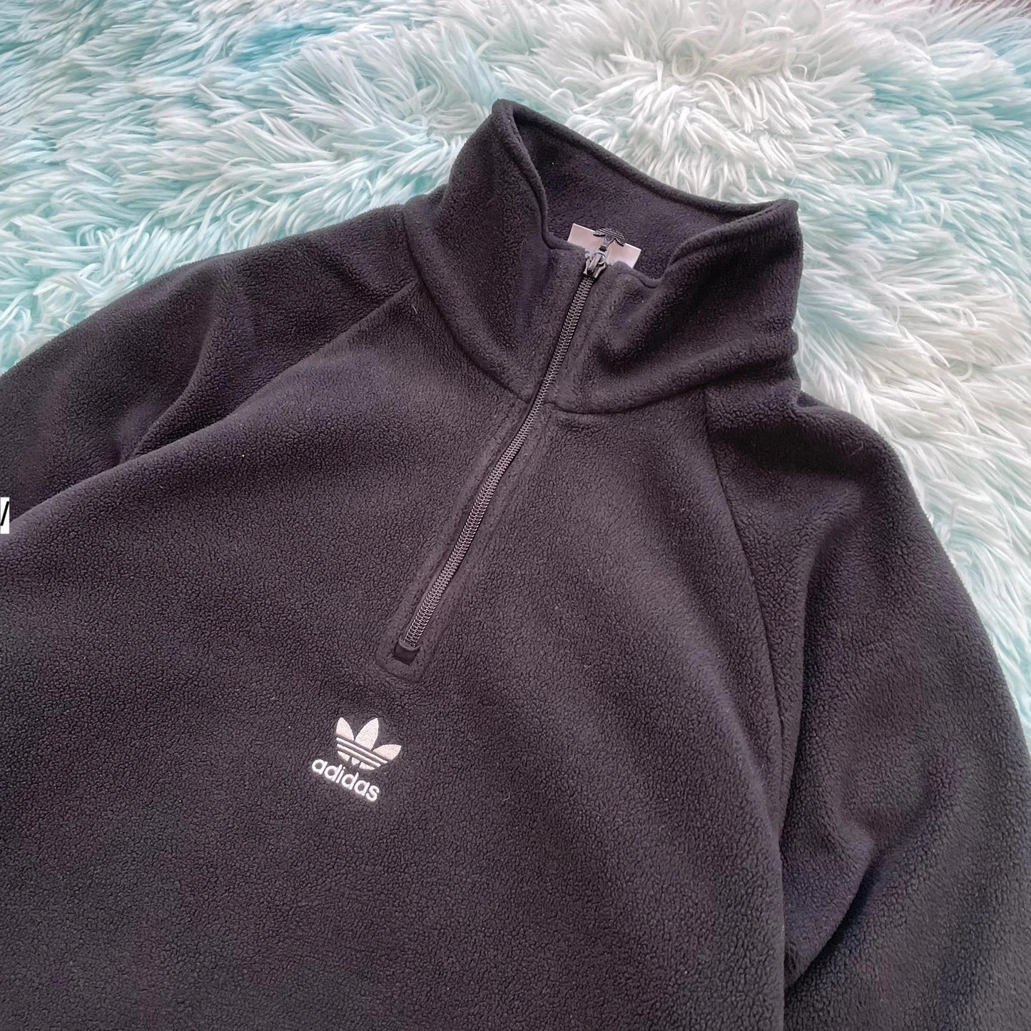 Black Adidas 1/4 Zip Fleece - Small