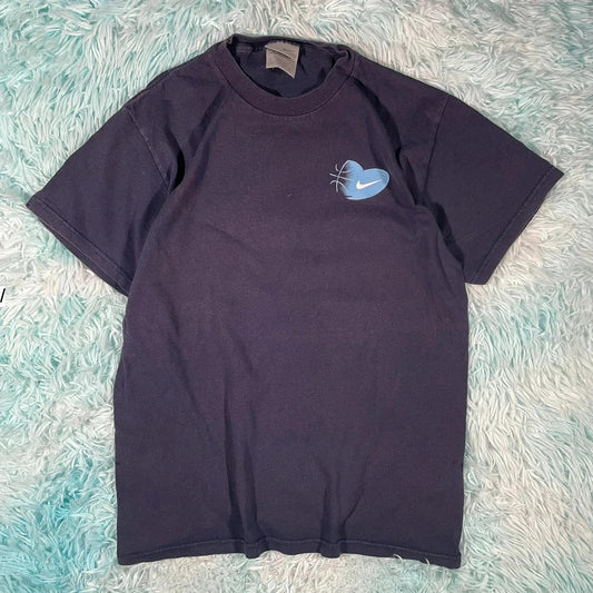 Vintage 00s Navy Nike Graphic T Shirt - Small