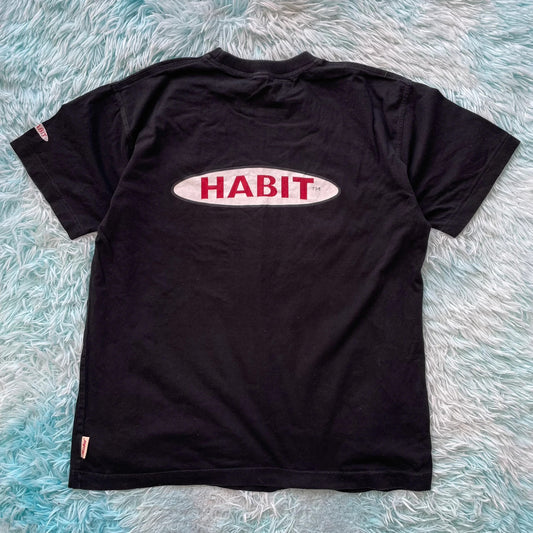 Vintage 00s Black Habit Skate Graphic T Shirt - Large