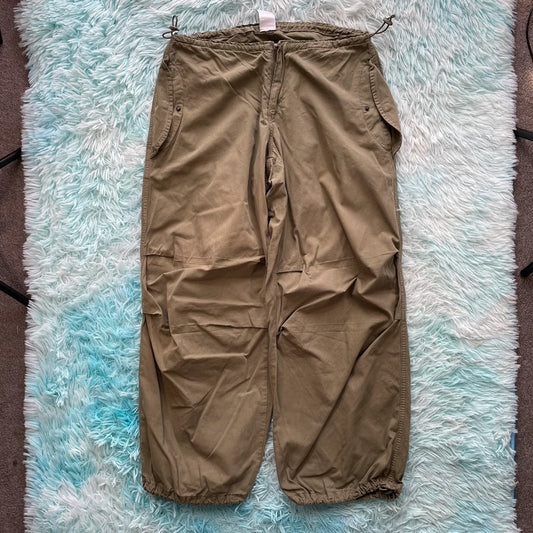 Khaki iets frans Parachute Pants Baggy - Small