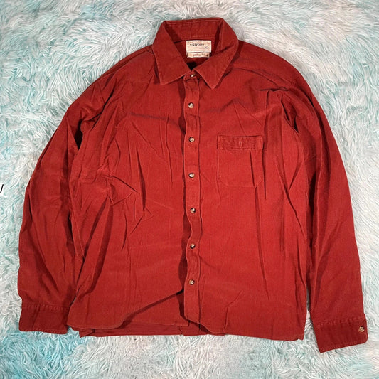 Vintage Red Corduroy Shirt - XL