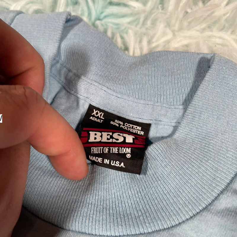 Vintage 90s Baby Blue Virginia Graphic T Shirt - XL