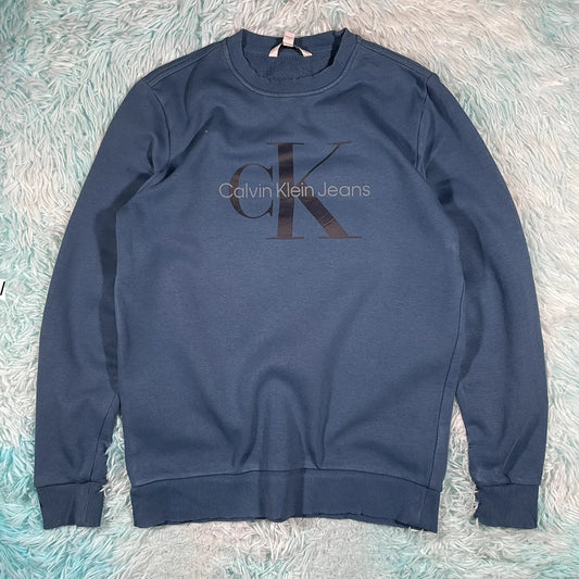 Blue Calvin Klein Sweatshirt - Small