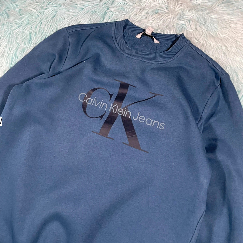 Blue Calvin Klein Sweatshirt - Small