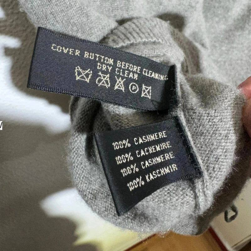 Grey Ralph Lauren Cashmere Cardigan - Medium