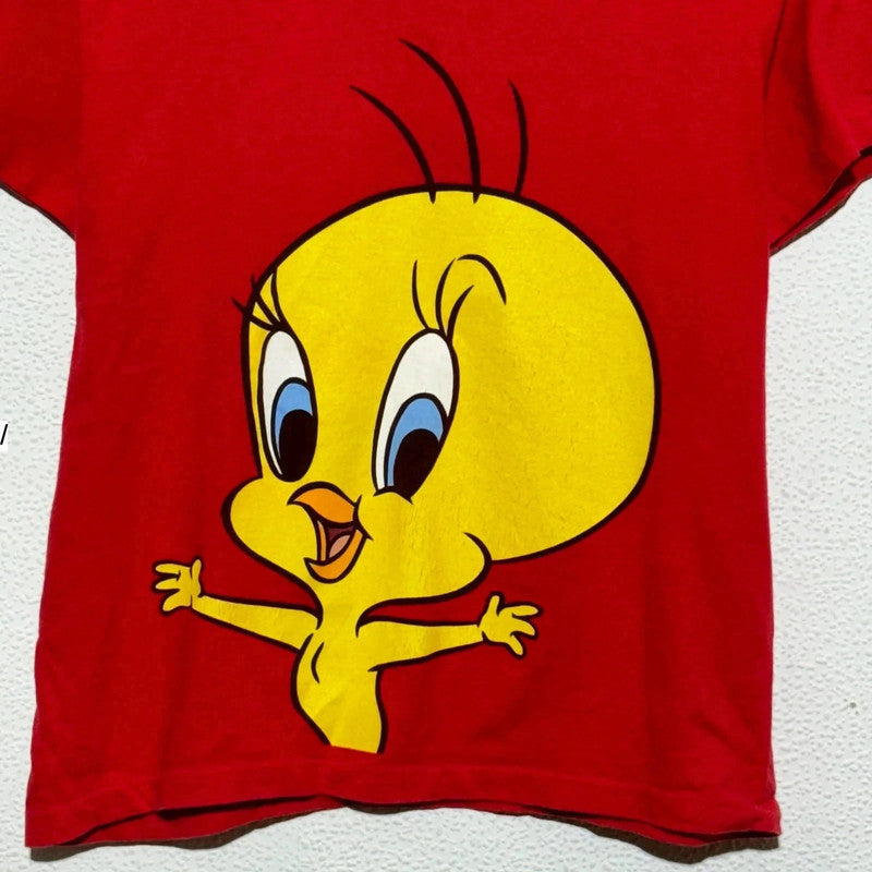 Vintage 90s Red looney Toons Baby Tee T Shirt - Small
