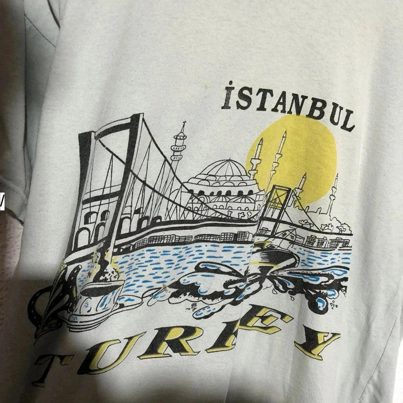 Vintage 80s Mint Green Istanbul Turkey Tourist T Shirt - XS