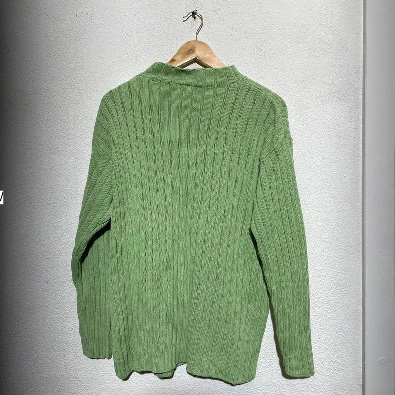 Vintage 00s Green Heavyweight Knitted Jumper BHS - Size 14
