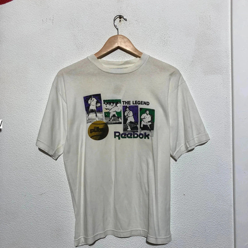 Vintage 90s White Reebok The Pump Graphic T Shirt - Small