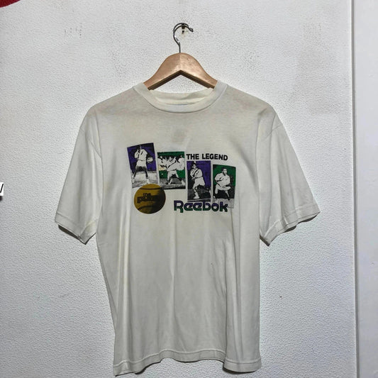 Vintage 90s White Reebok The Pump Graphic T Shirt - Small